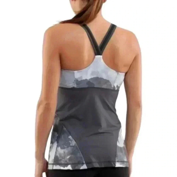 Lululemon Cross My Heart Tank Top White Coal Tinted Canvas Super Women's Medium - Picture 3 of 13